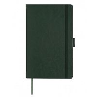 Записная книжка Baer, А5, 256 страниц, на резиночке, с ручкой, зелёная