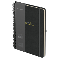 Записная книжка Greenwich Line "Just start. Black" кожзам, А5, 96 листов, чёрная