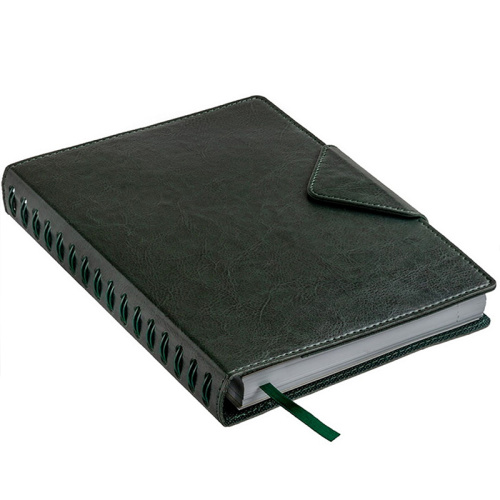 Ежедневник датированный Misterio, А5, 352 страниц, кожзам, зелёный фото 4