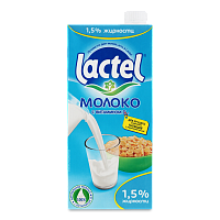 Молоко Lactel с витамином D, жирность 1.5%, 1000 мл
