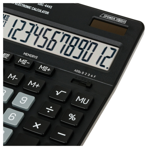 Калькулятор настольный Eleven SDC-444S, 12 разрядный, 155х205х36 мм, черный фото 4