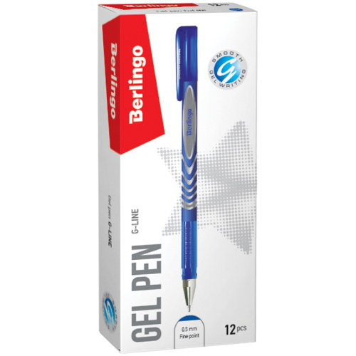 Ручка гелевая Berlingo "G-Line" 0,5 мм, синяя фото 2