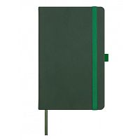 Записная книжка Bullet, А5, 256 страниц, на резиночке, без ручки, зелёная