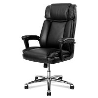Кресло для руководителя DELI "Capital", натуральная кожа, чёрный