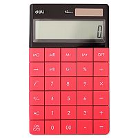 Калькулятор настольный DELI "1589" 12 разрядный, 165.3х103.2х14.7 мм, красный