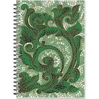 Бизнес-тетрадь на спирали Attache "Мозаика", А5, клетка, зелёная, 80 листов