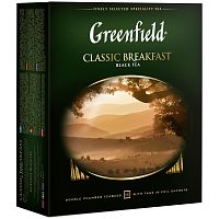 Чай Greenfield "Classic Breakfast", чёрный, 100 пакетиков
