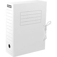 Архивный короб OfficeSpace на завязках, 235x100x325 мм, микрогофрокартон, белый