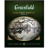Чай Greenfield "Earl Grey Fantasy", чёрный, 100 пакетиков