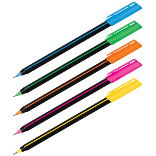 Ручка шариковая Luxor "Stick Soft Touch" 0.7 мм, корпус ассорти, синяя