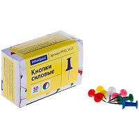Кнопки силовые OfficeSpace, цветные, 50 шт.