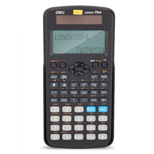 Калькулятор научный DELI "ED-991ES", 12 разрядов, 417 функций, 180х90х20 мм, черный