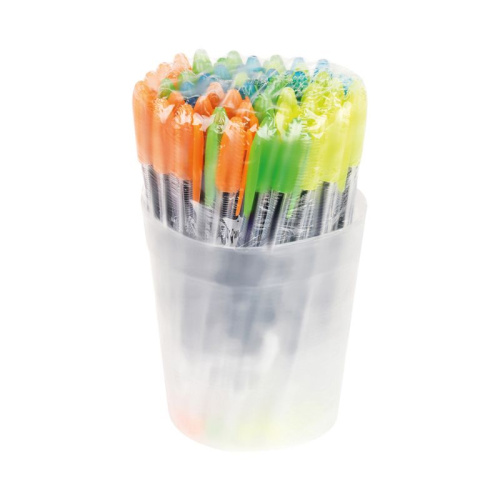 Ручка шариковая СТАММ "VeGa Neon" 0,7 мм, синяя фото 4