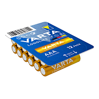 Батарейки Varta "Longlife" ААА (LR03) алкалиновые, 12 штук в блистере
