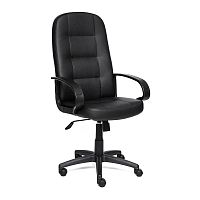 Кресло для персонала DEVON, 640х490х1230 мм, кожзам, чёрный