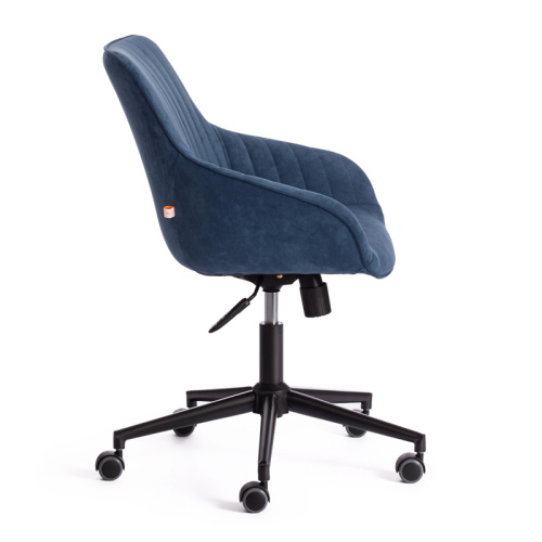 Кресло для персонала DUBLIN, 440х390х810 мм, велюр, синий фото 8