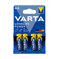 Батарейки Varta "Longlife Power" АА (LR06) алкалиновые, 4 штуки в блистере