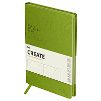 Ежедневник недатированный BG "Create. Lime" А5, 272 стр, цветной срез, лаймовый