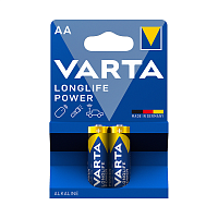 Батарейки Varta "Longlife Power" АА (LR06) алкалиновые, 2 штуки в блистере