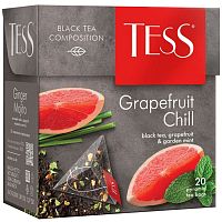 Чай Tess "Grapefruit Chill", чёрный, 20 пирамидок