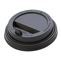 Крышка с питейником SmartPack, d=80 мм, чёрная, 100 шт.