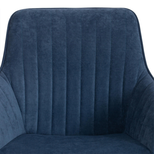 Кресло для персонала DUBLIN, 440х390х810 мм, велюр, синий фото 13