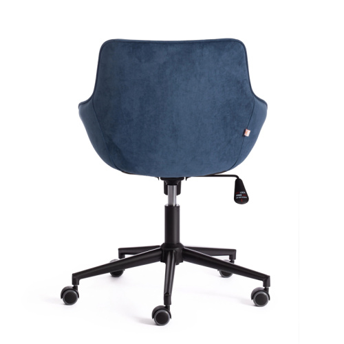 Кресло для персонала DUBLIN, 440х390х810 мм, велюр, синий фото 10