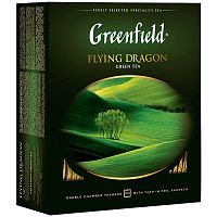 Чай Greenfield "Flying Dragon", зелёный, 100 пакетиков