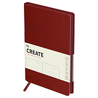 Ежедневник недатированный BG "Create. Berry" А5, 272 стр, цветной срез, вишневый