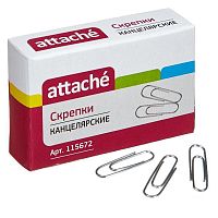 Скрепки Attache 28 мм, оцинкованные, 100 шт.