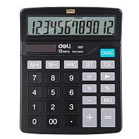 Калькулятор настольный DELI "E837" 12 разрядный, 150х120х52 мм, черный