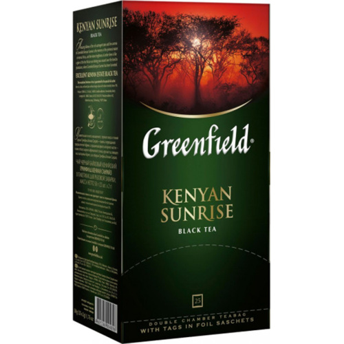 Чай Greenfield "Kenyan Sunrise", чёрный, 25 пакетиков