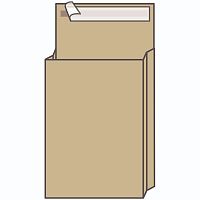 Пакет почтовый UltraPac, B4, 250x353x40мм, коричневый крафт, отрывная лента